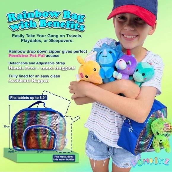 Pomkinz 7 Piece Plush Dinosaur Set. New with tag.- Super soft dinosaur plush - Picture 4 of 7